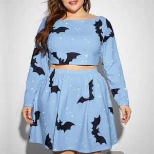 Shein 2 pc print skirt set
